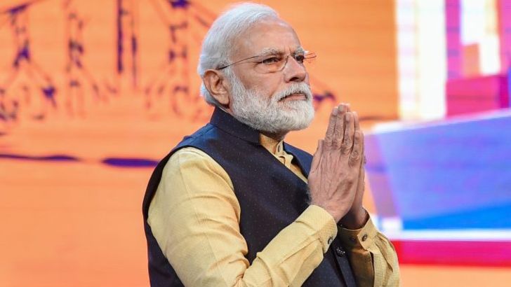 Indian PM Narendra Modi urges people to adopt Namaste.